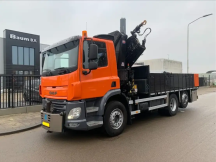 DAF CF 290 6X2 EURO 6 / LOW KM / HMF 3220 K6 / 32 T/M KRAAN / FLY JIB VOORBEREIDING / FRONT STAMP / REMOTE CONTROL / HOLLAND TRUCK / LIFT AXLE / STEERING AXLE / PERFECT CONDITION